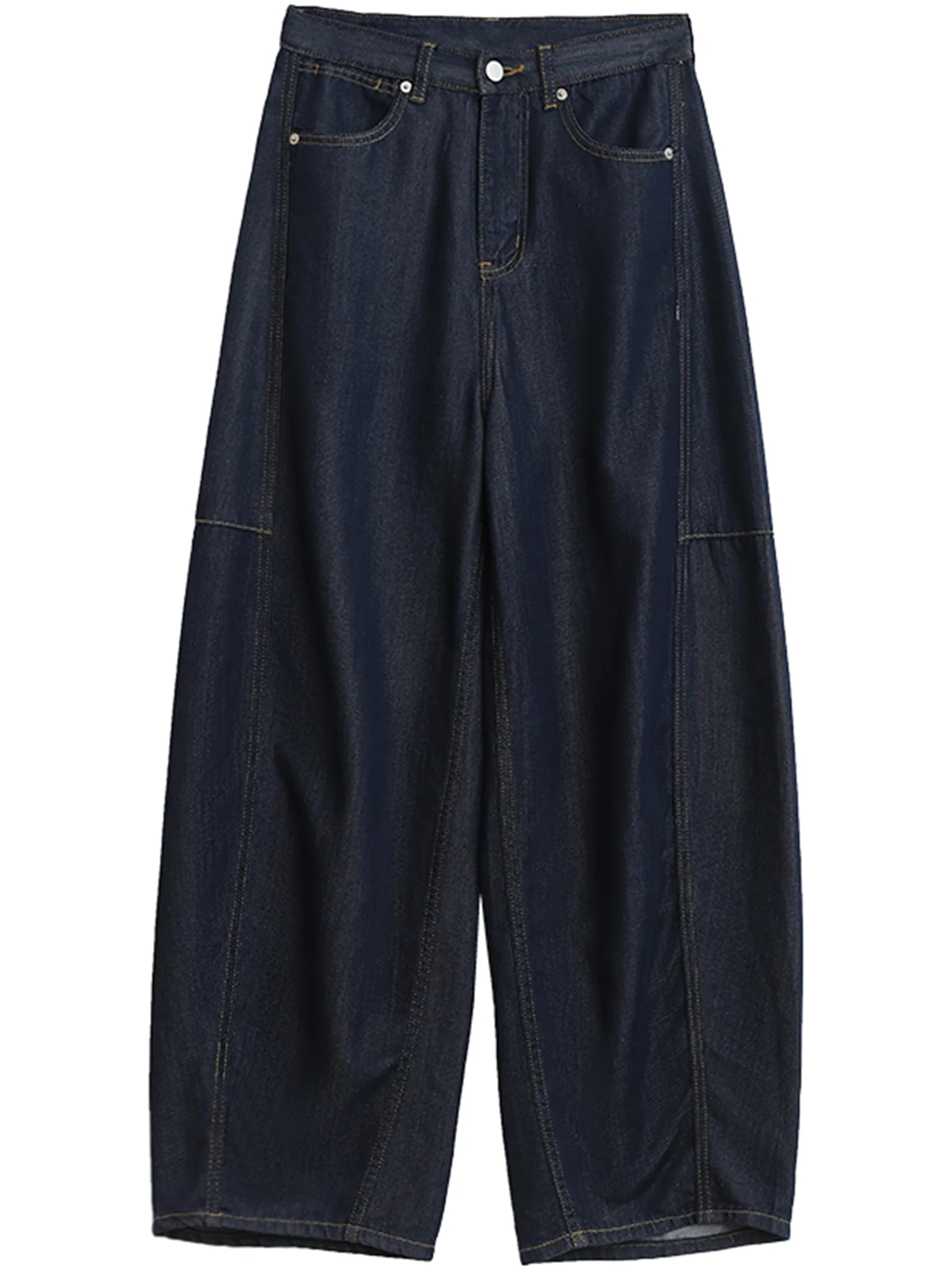 CHIC VEN Women's Jeans Loose Casual New High Waist Split Female Wide Leg Denim Pants  Spring Autumn 2025 ATFH