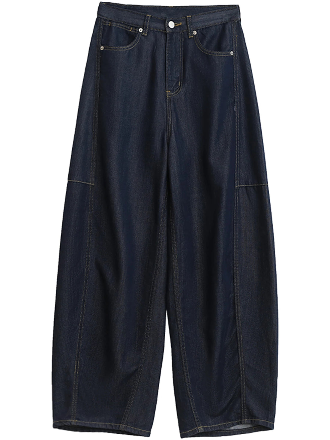 CHIC VEN Women's Jeans Loose Casual New High Waist Split Female Wide Leg Denim Pants  Spring Autumn 2025 ATFH