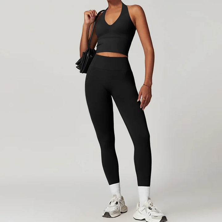 Nude Feel Fitness Suit Sports Set Women's Tracksuit Sexy Yoga Outfits Gym Sportswear Legging And Underwear Workout Clothes Woman - ATFH