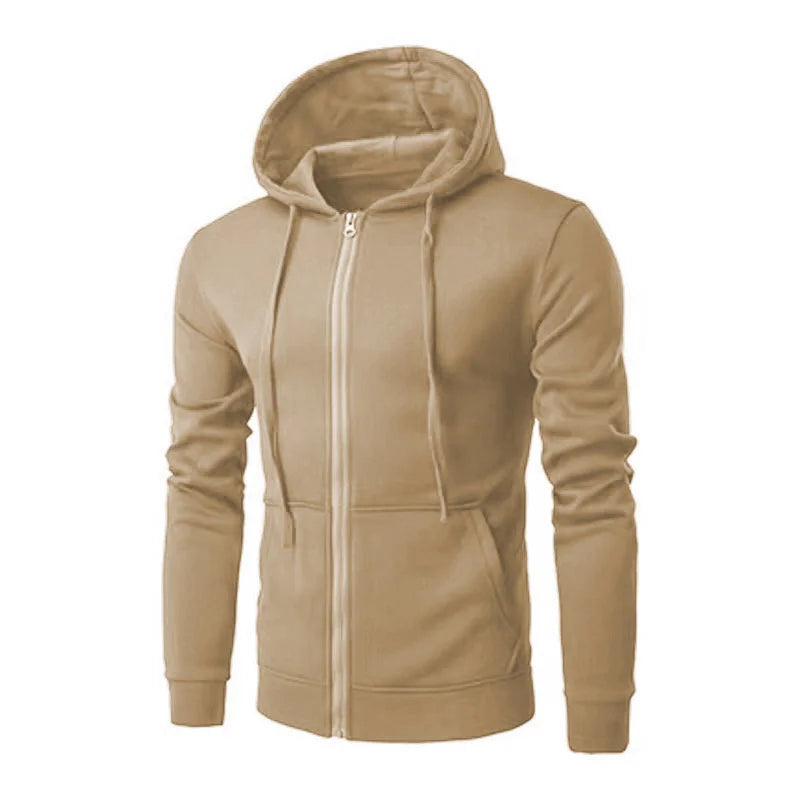 spring autumn Men Sweatshirts Long Sleeve Hoodie Zipper cardigan Male/woman Hoodies Sweatshirt Slim Fit Hoodie Male Clothing - ATFH