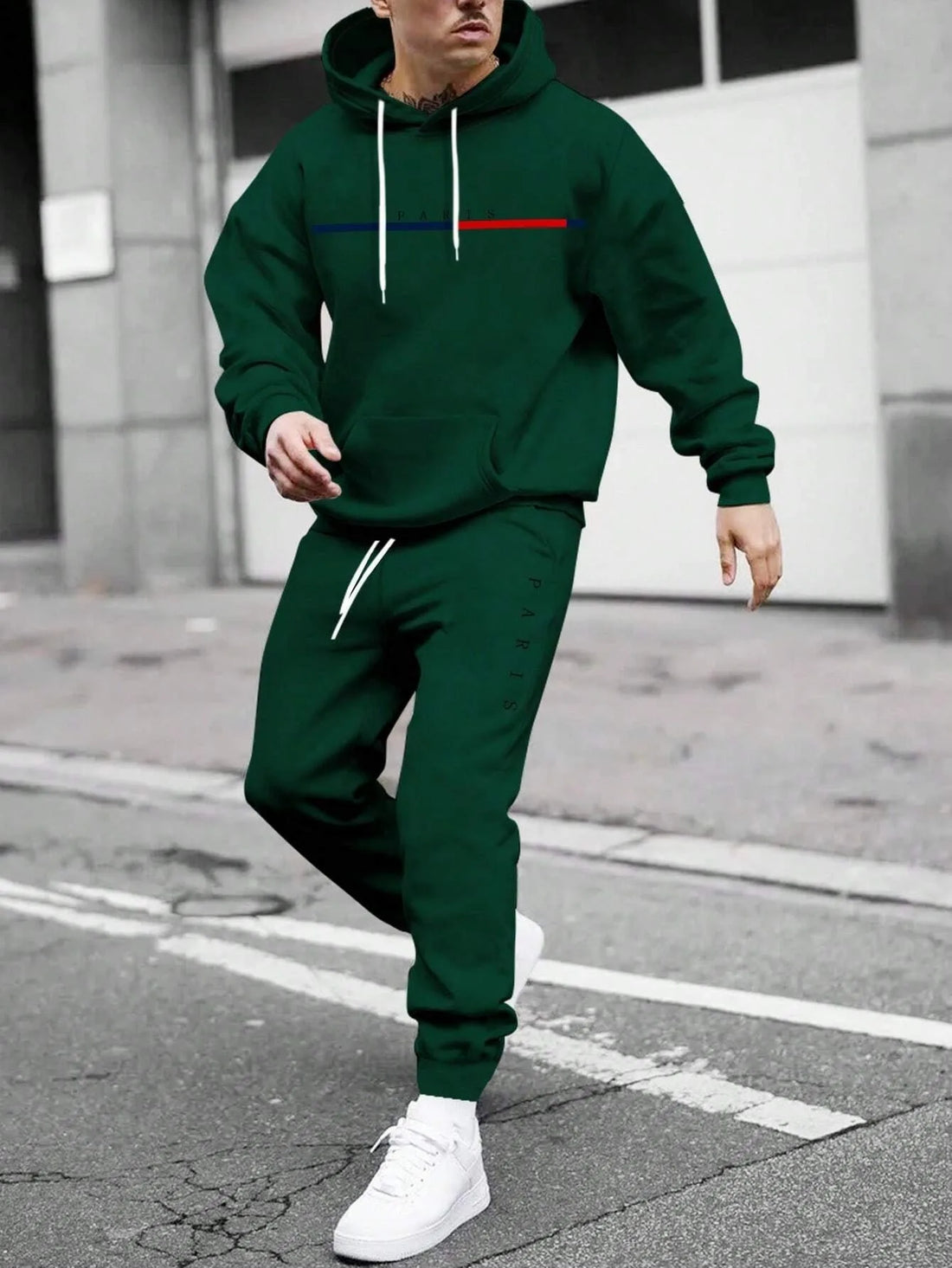 2026 Spring and autumn two-piece men's drawstring women's sports set hooded set quality comfortable casual pullover fashion - ATFH