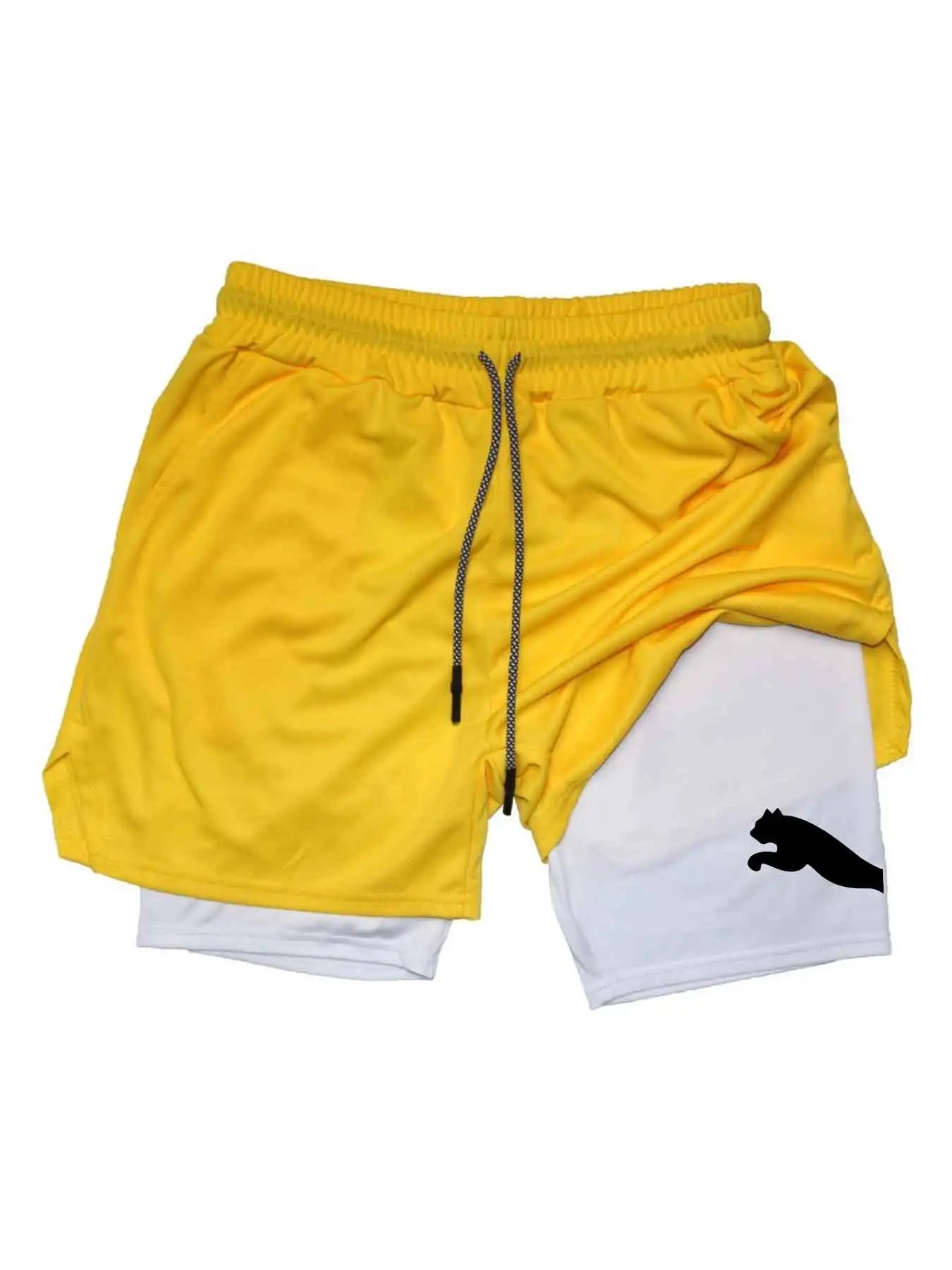 2026 Summer Sports Shorts 2-in-1 Gym Running Shorts Slow Running Casual Sportswear Fitness Double Layer Shorts