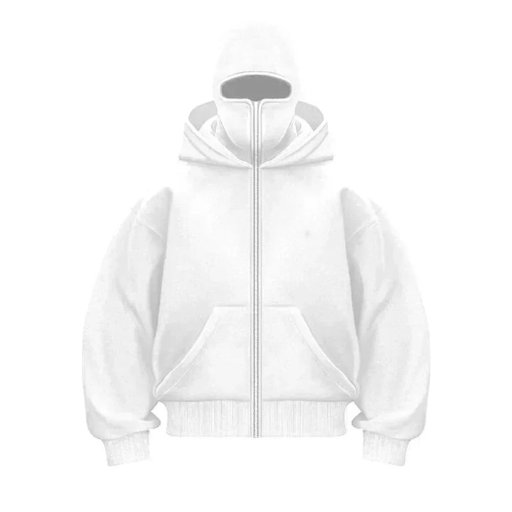 New men's tops, hooded zippered sweatshirts, double hoods, couple's clothing, autumn and winter fashion clothing - ATFH