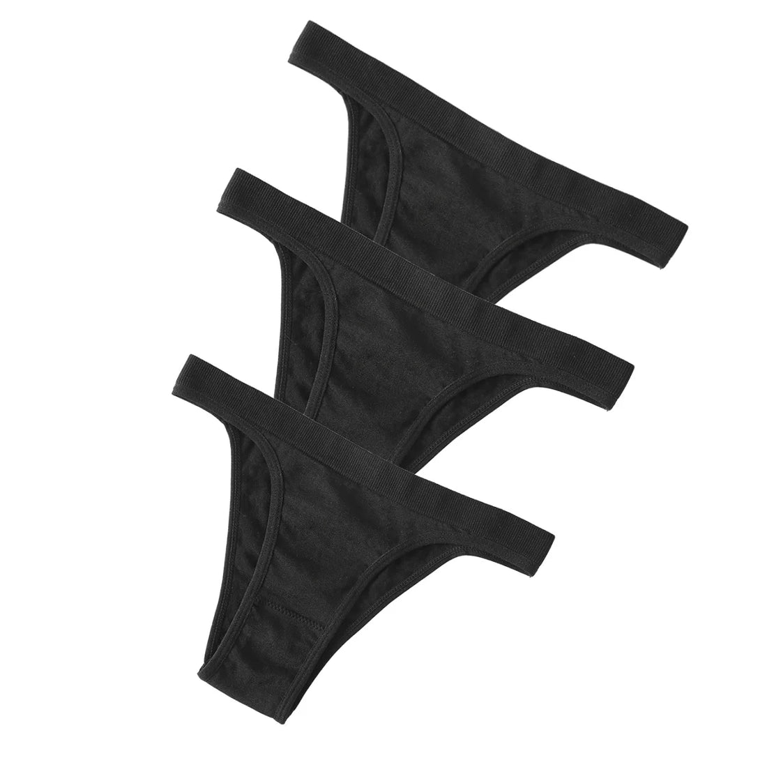 3Pcs/Set Women High Cut Brazilian Panties High Rise Seamless Underwear Soft Stretch Sports Soft Briefs Ladies Sexy Lingerie M-L