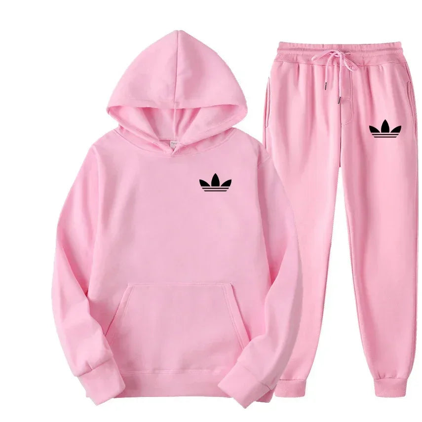2025 New Men's Fashion Casual Tracksuits Outdoor Jogging Hooded Sets Sports Luxury Hoodie + Pants Suit Clothing - ATFH