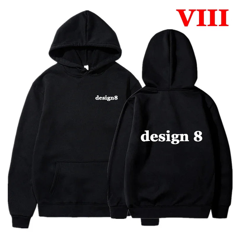 Men Hoodies Loose Casual Clothing Women Fashion Long Sleeve Hooded Pullover Personality Design Streetwear Sweatshirts - ATFH