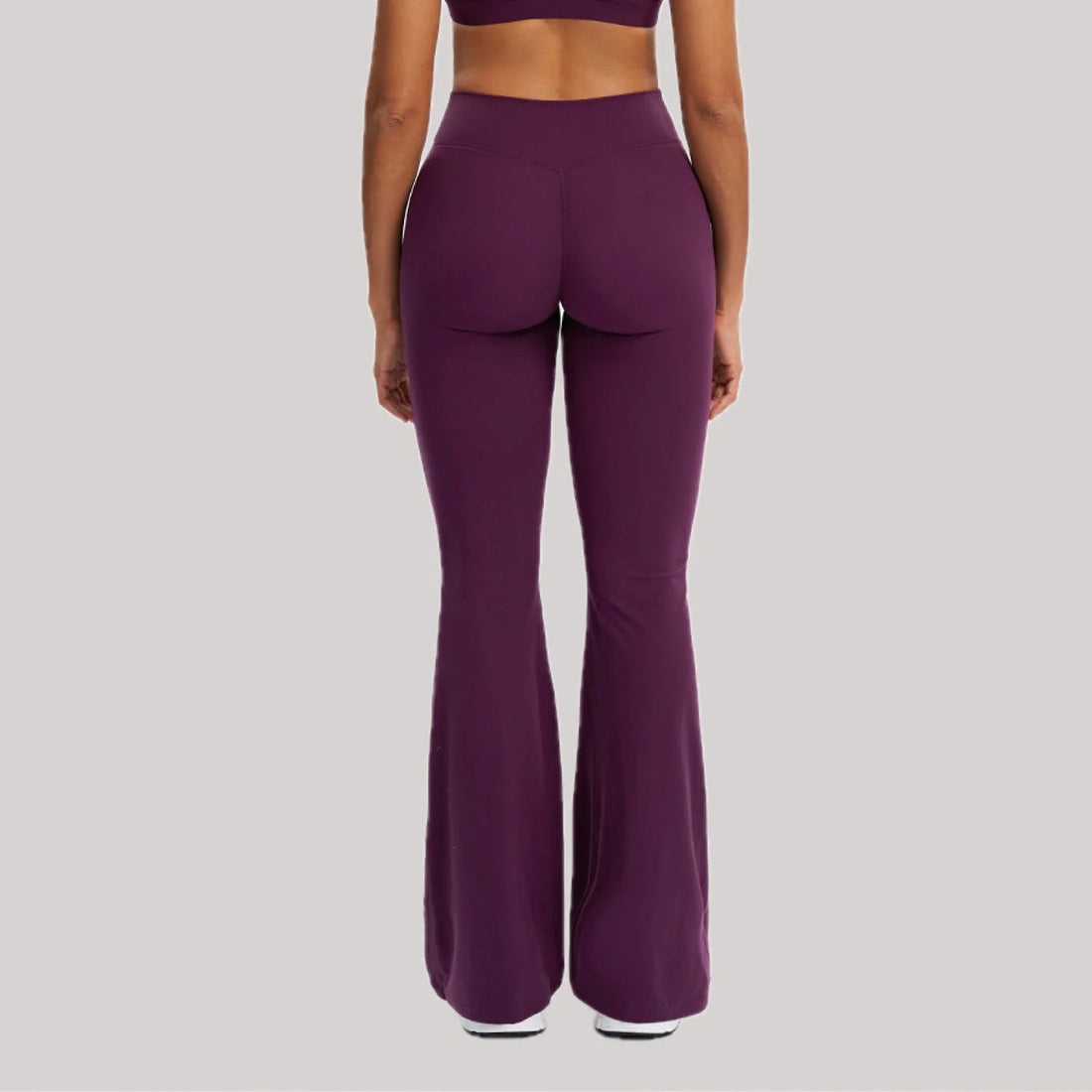 Yoga Pants Bell-bottoms Women Running Pants High Waisted Foldable Fitness Workout Leggings Hip Lifting Gym Push Up Sports Pants ATFH