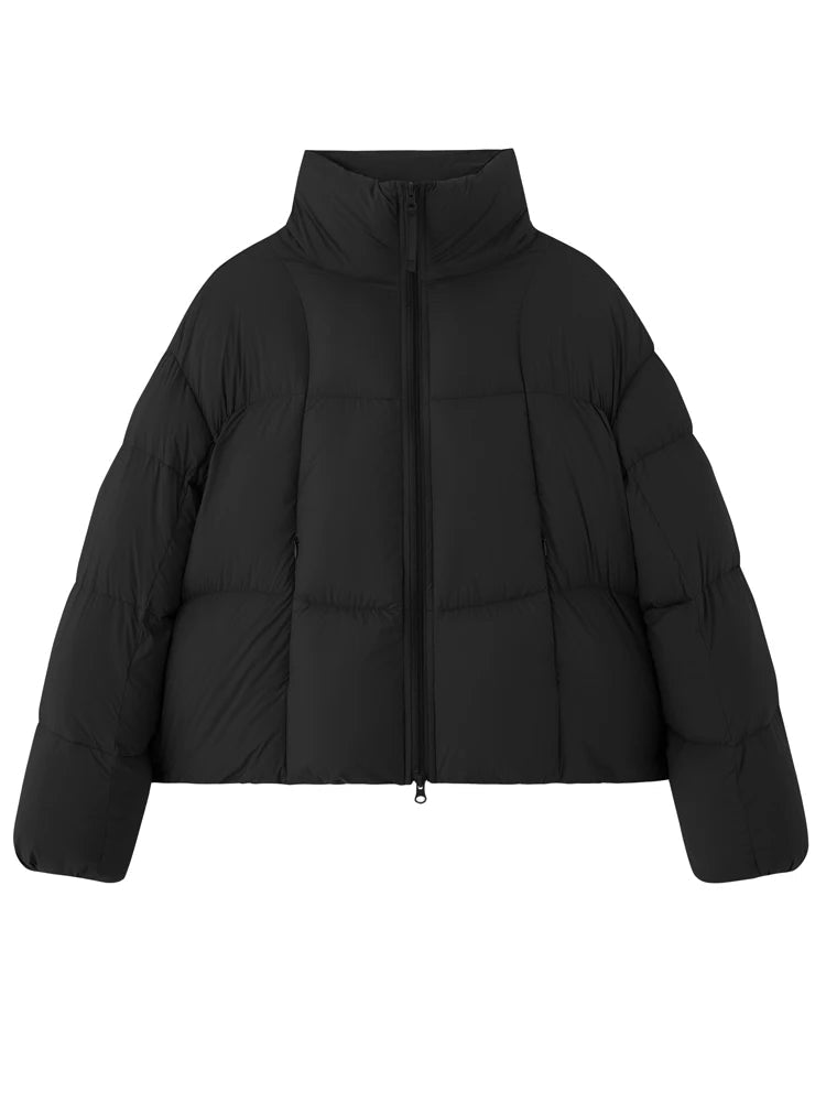 Short puffer jacket for women Winter Oversize Luxury High-neck long sleeve down jacket warm Thick 2026 New outwear INKEO DJ627 ATFH