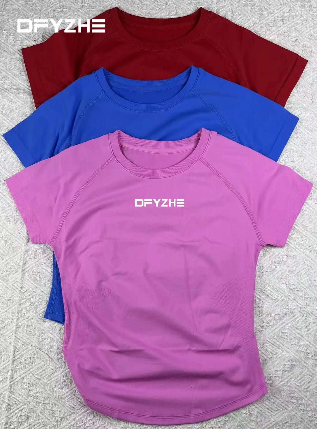 DFYZHE Impact Short Sleeve Top Women's Running Sports T-shirt Summer Short Sleeve Round Neck Elastic Yoga Fitness Top Breathable - ATFH
