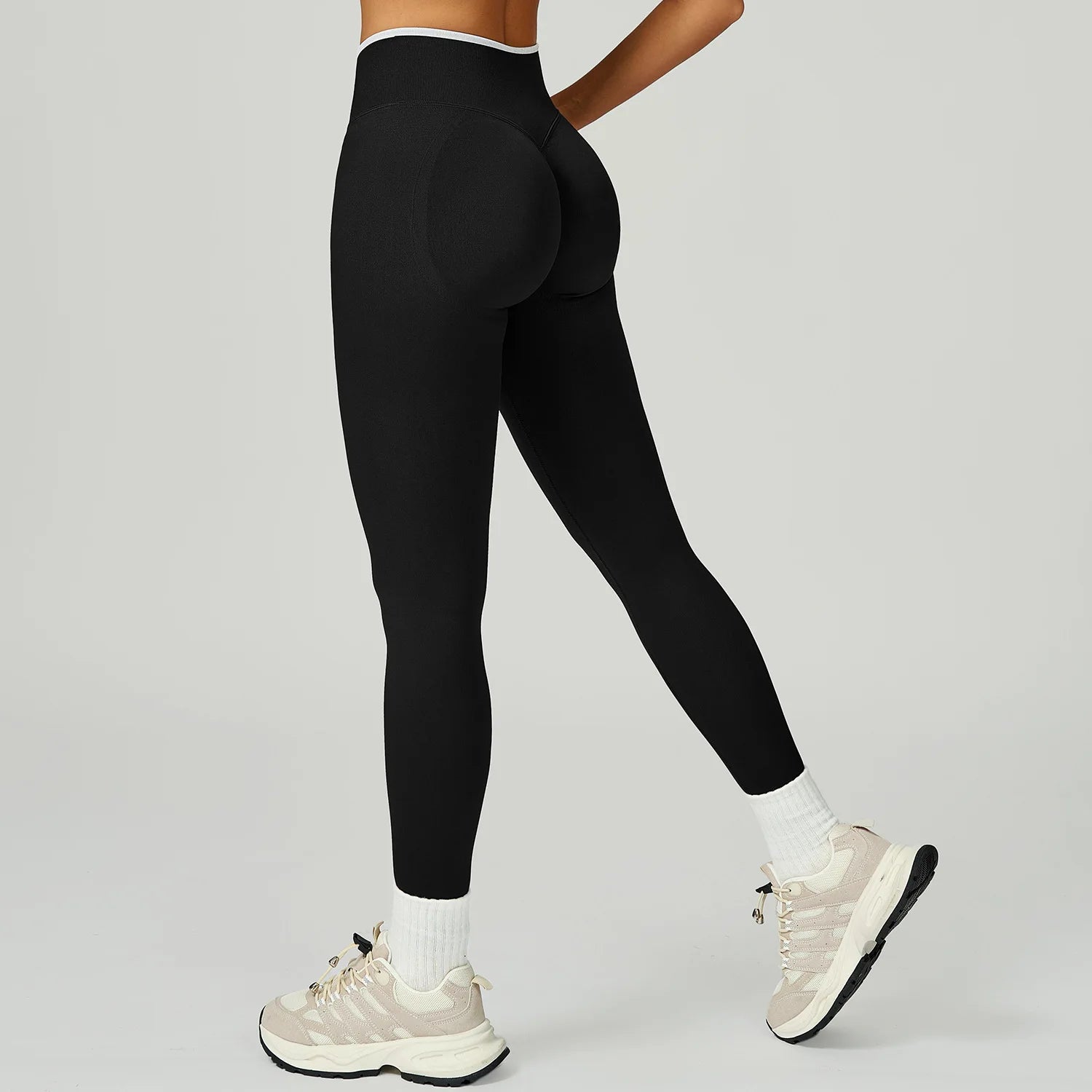 Seamless Sports Leggings Women Fitness Running High Waist Slim Yoga Pants Push Up Scrunch Butt Tights Gym Athletic Workout Pants - ATFH