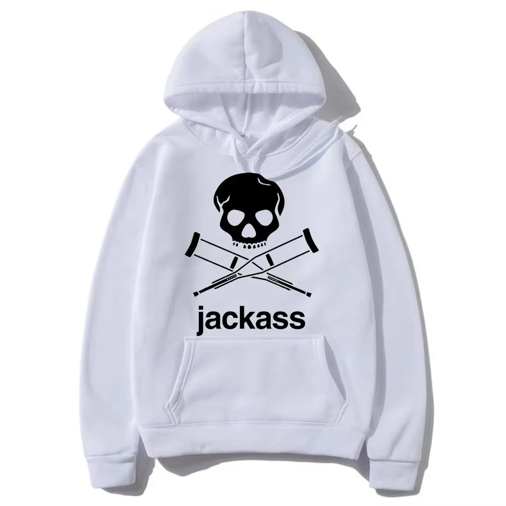 Autumn and Winter New Jackass Hoodie Men's and Women's Pattern Logo Casual Streetwear Retro Slow Running Casual Sports Shirt