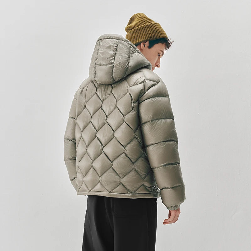 Semir Men Down Jacket 90 Percent Down Fill Diamond Quilting Outdoor Style 2026 Winter Warm Insulation Cold Weather