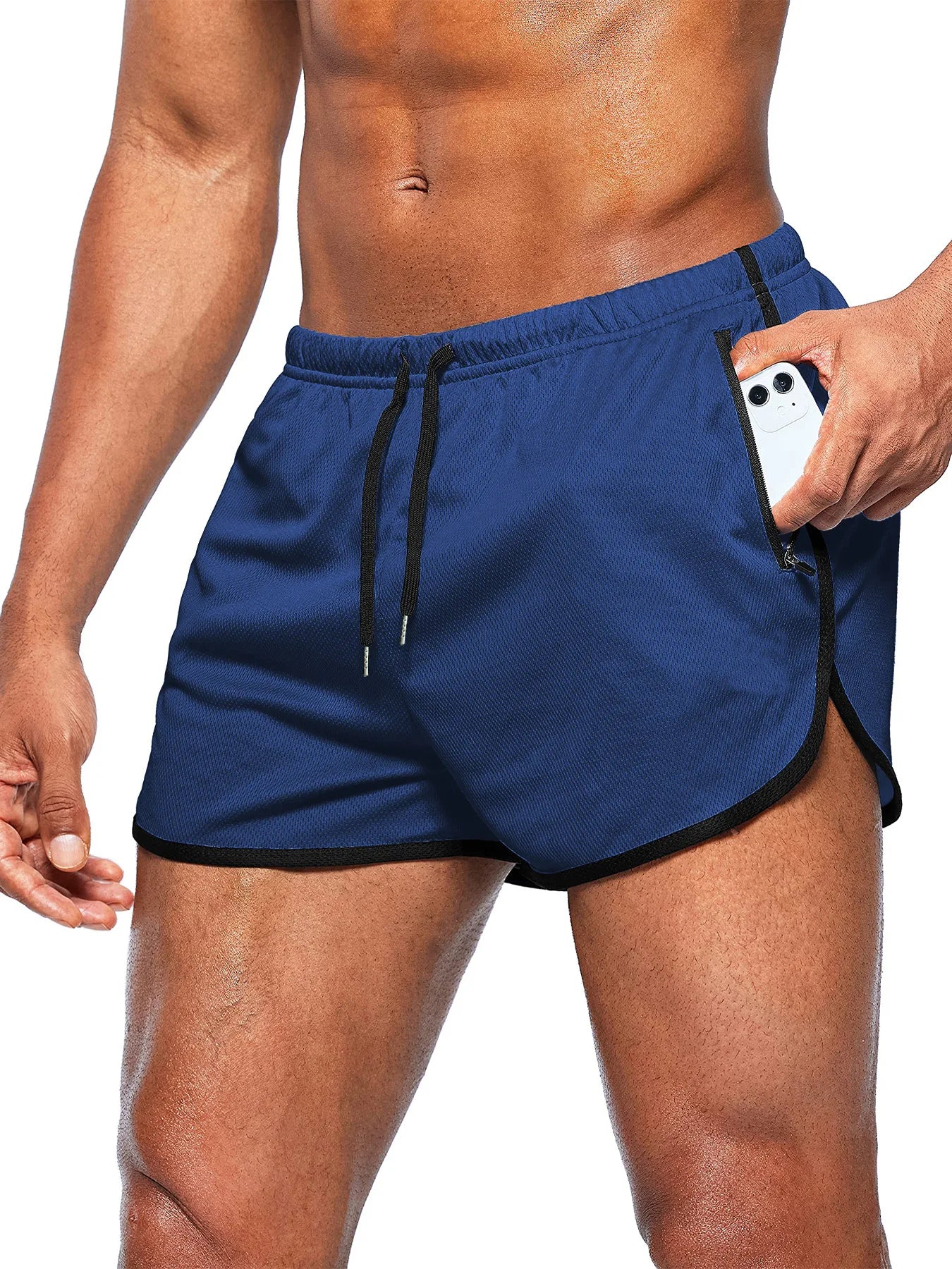 Men's new beach shorts running shorts 3-inch quick drying fitness running fashionable fitness shorts