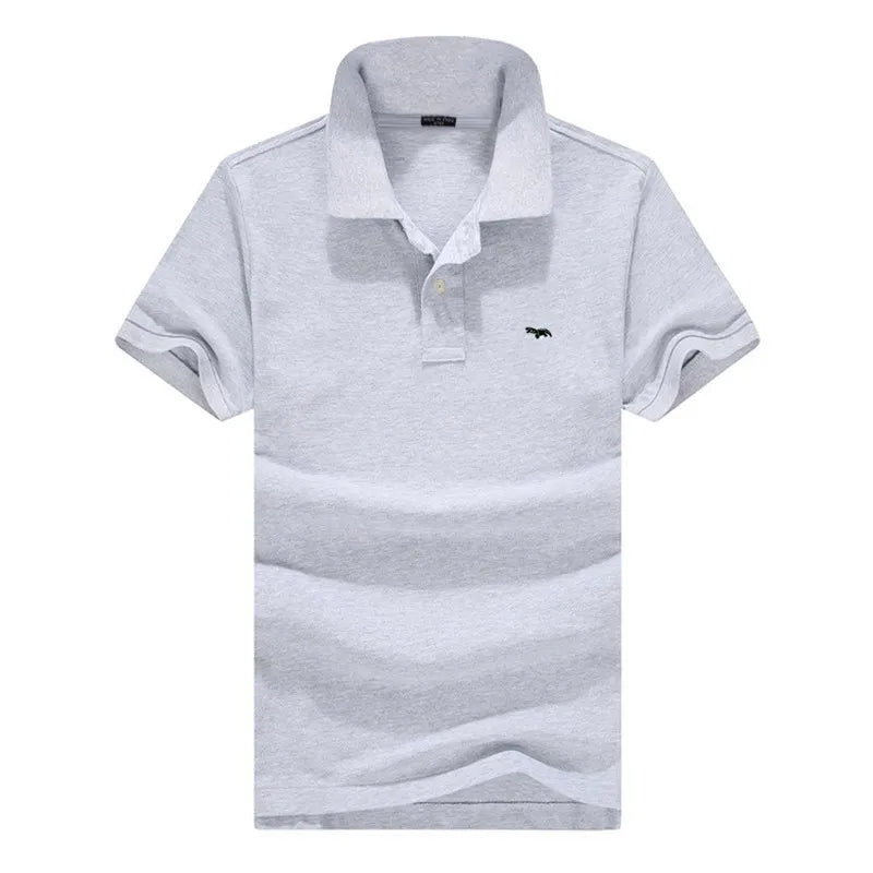 100% pure cotton Spring summer men's fashion sports brand embroidered short sleeved POLO shirt business casual T-shirt