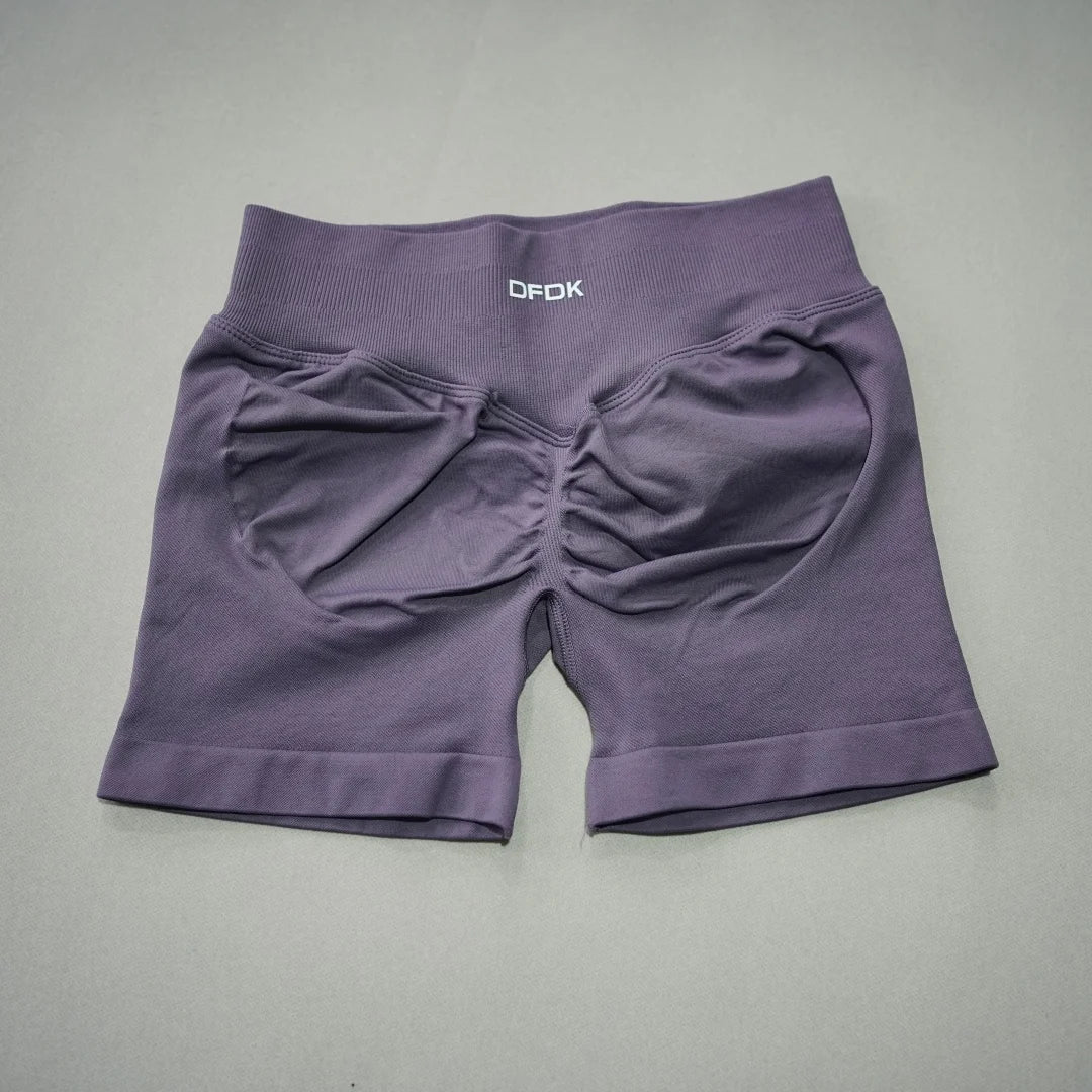 DFDK Women High Rise Scrunch Booty Shorts Seamless Push Up Shaping Squat Proof Anti Rolling Fitness Gym Athletic Running Yoga