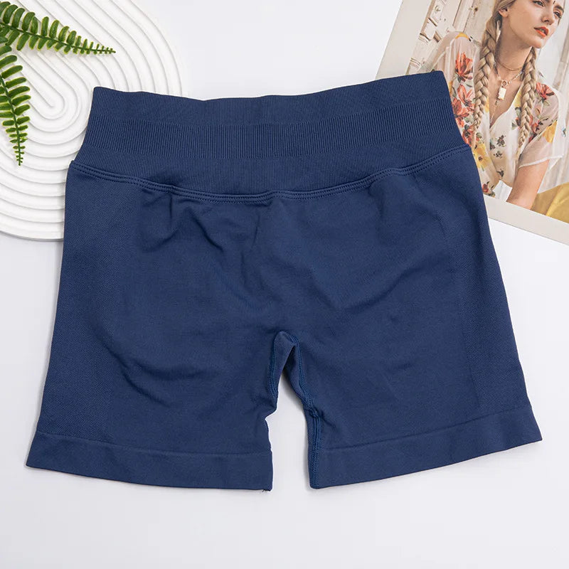SHINBENE 4.5"  Women High Waist Shorts Yoga Seamless Exercise Scrunch Biker Booty Fitness Shorts Tahsi Fashion House