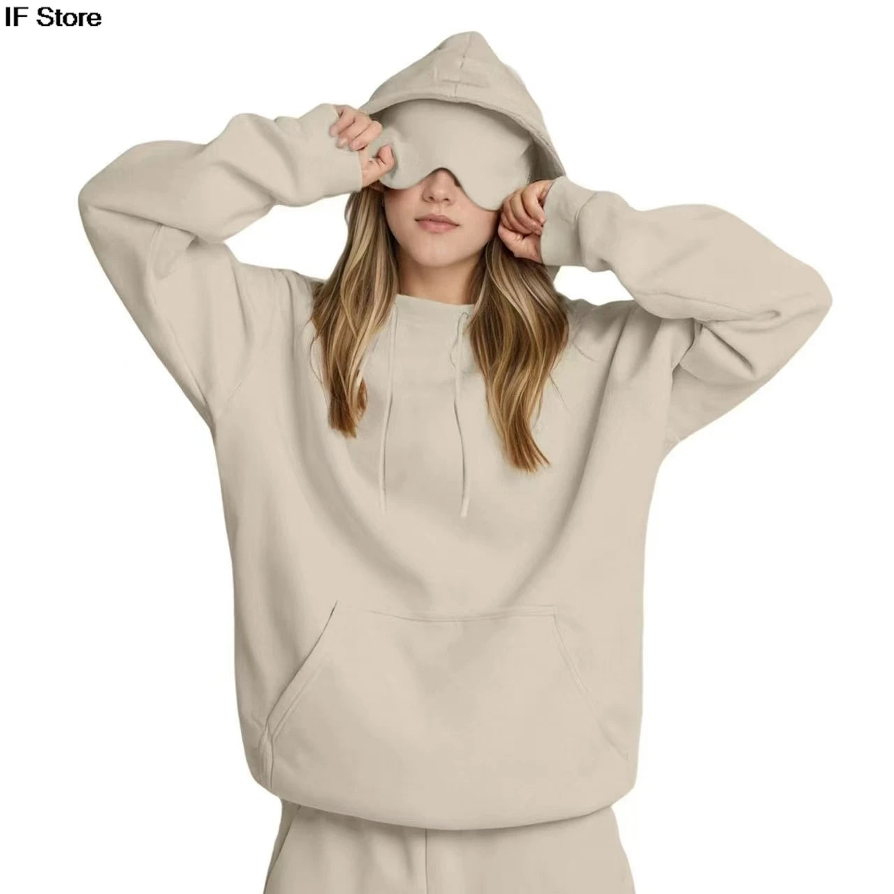 new style Eye mask hoodie y2k clothes man and women winter clothes Loose casual and fashionable sportswear Hoodie with eye mask - ATFH
