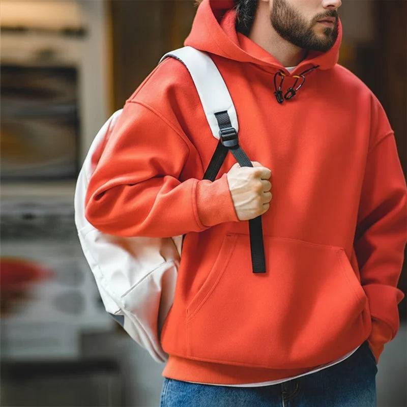 Maden New American Casual Heavy Hoodies Sweatshirt Cleanfit Silhouette Loose Pullover Outdoor Oversize Thermal Tops men's autumn - ATFH