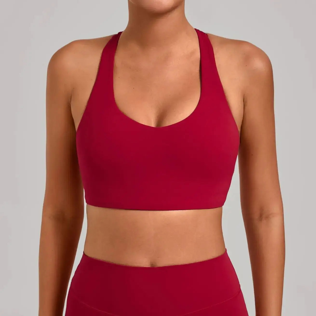 Ning yu Breathable Tank top Sports bra Women's Tight fitting outdoor Yoga bra Running and Fitness Sports bra Shockproof Gym Bra - ATFH