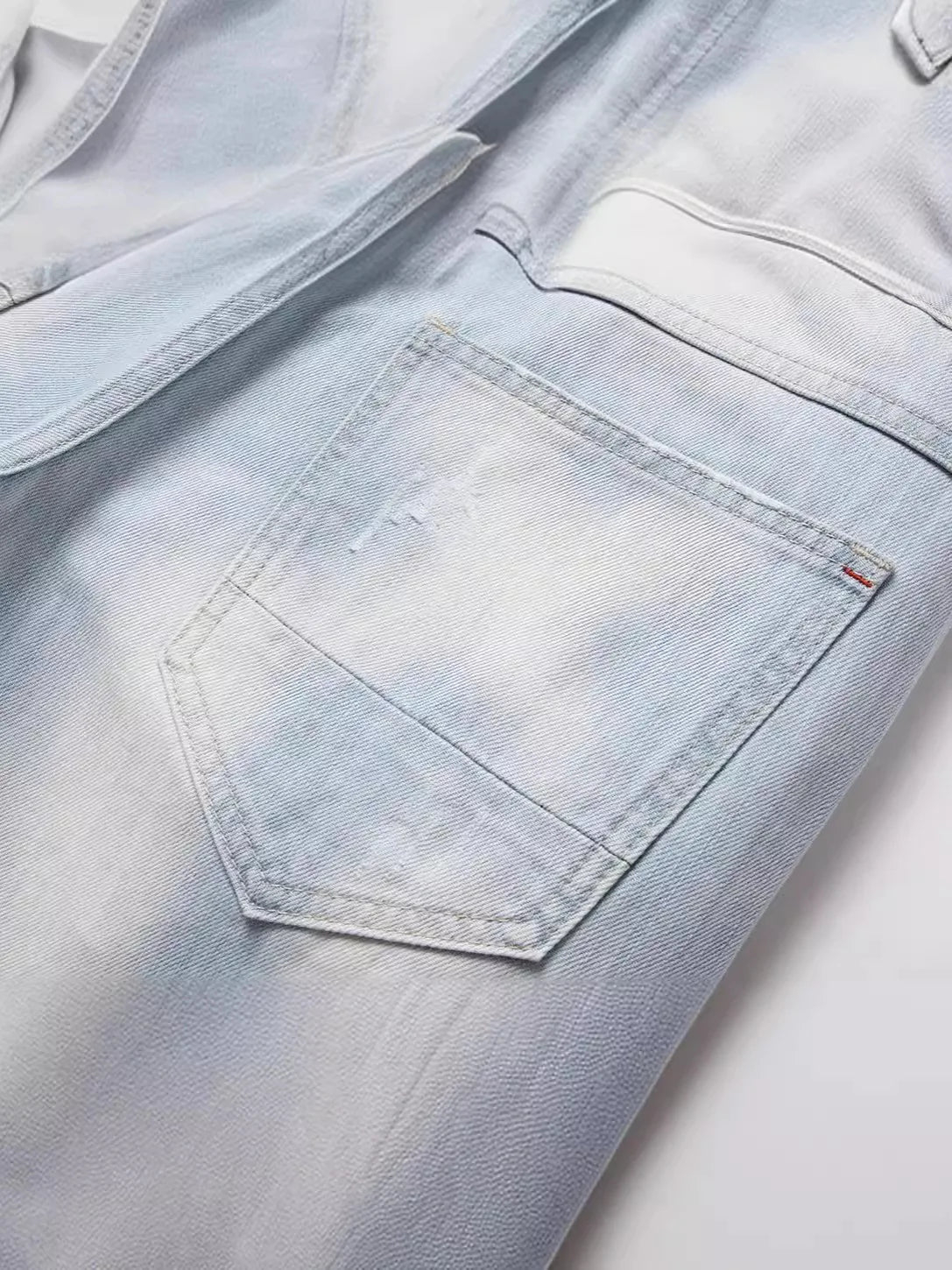 New Summer Men Blue Denim Shorts Italian Style Male Shorts Jeans High Quality Male Stretch Fit Ripped Denim Jeans Shorts Size 38 ATFH