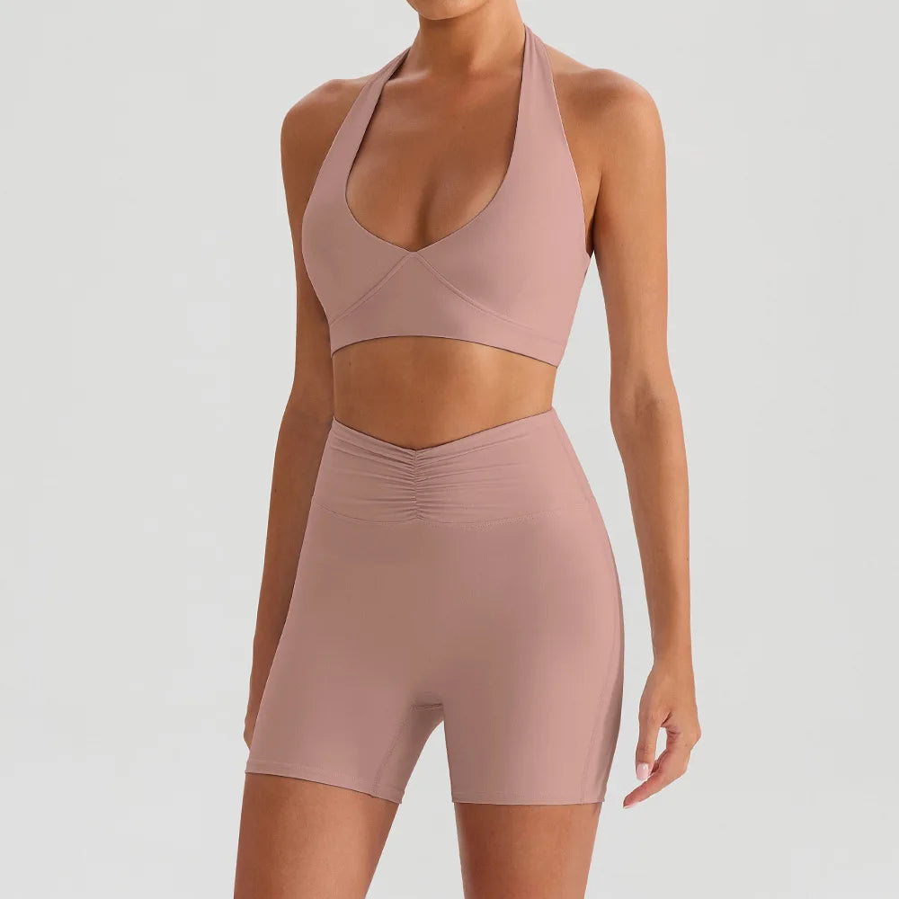 Yoga Suit Gym Fitness Set Sports Bra Flared Trousers Suit Sports Tracksuit Women Workout Clothes Sportswear Female Athletic Wear - ATFH
