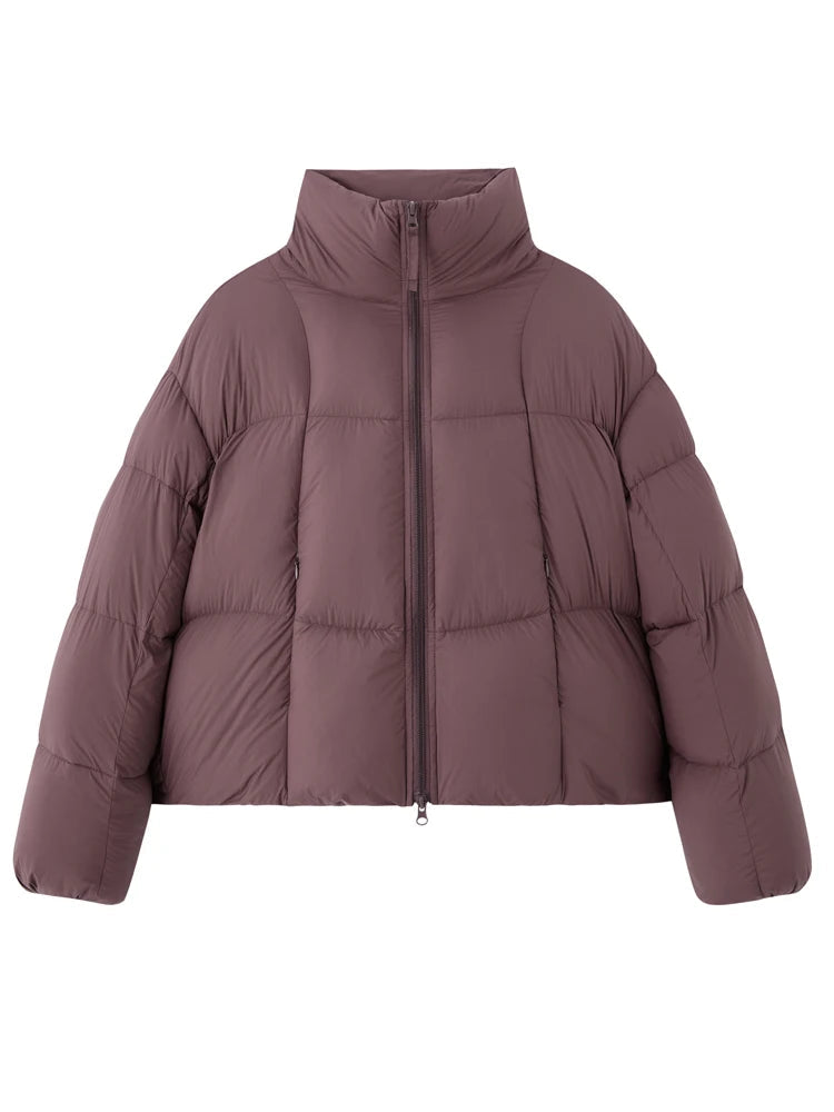 Short puffer jacket for women Winter Oversize Luxury High-neck long sleeve down jacket warm Thick 2026 New outwear INKEO DJ627 ATFH