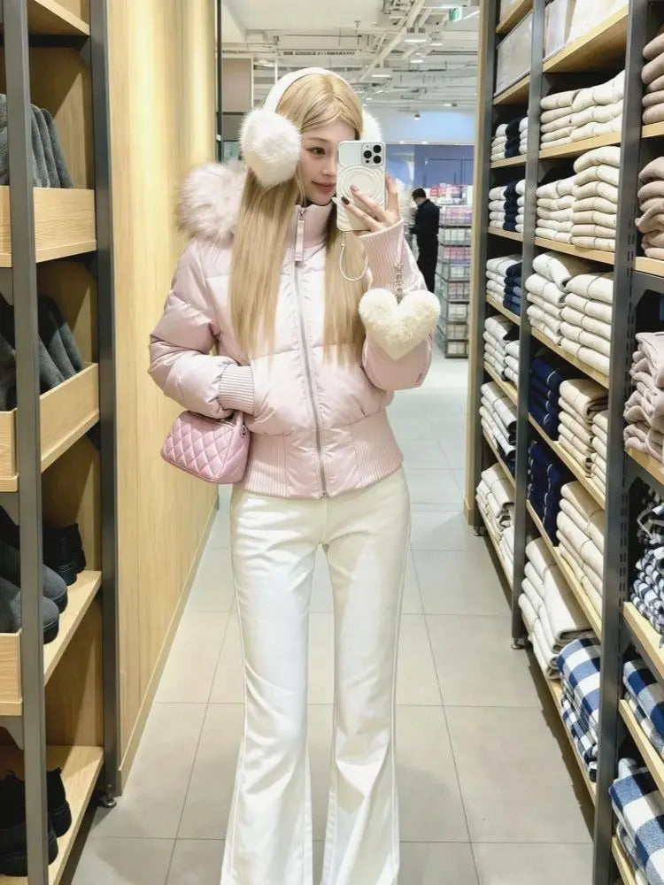 Parka Ski Woman Womens Down Filled Insulated High Quality Premium Puffer Lightweight Warm Keeping Cold Weather Protection Chic