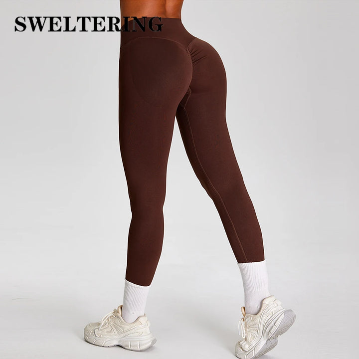 Seamless Women High Waist Yoga Pants Scrunch Gym Fitness Leggings Sexy Booty Lifting Sports Leggings Female Workout Yoga Pants - ATFH