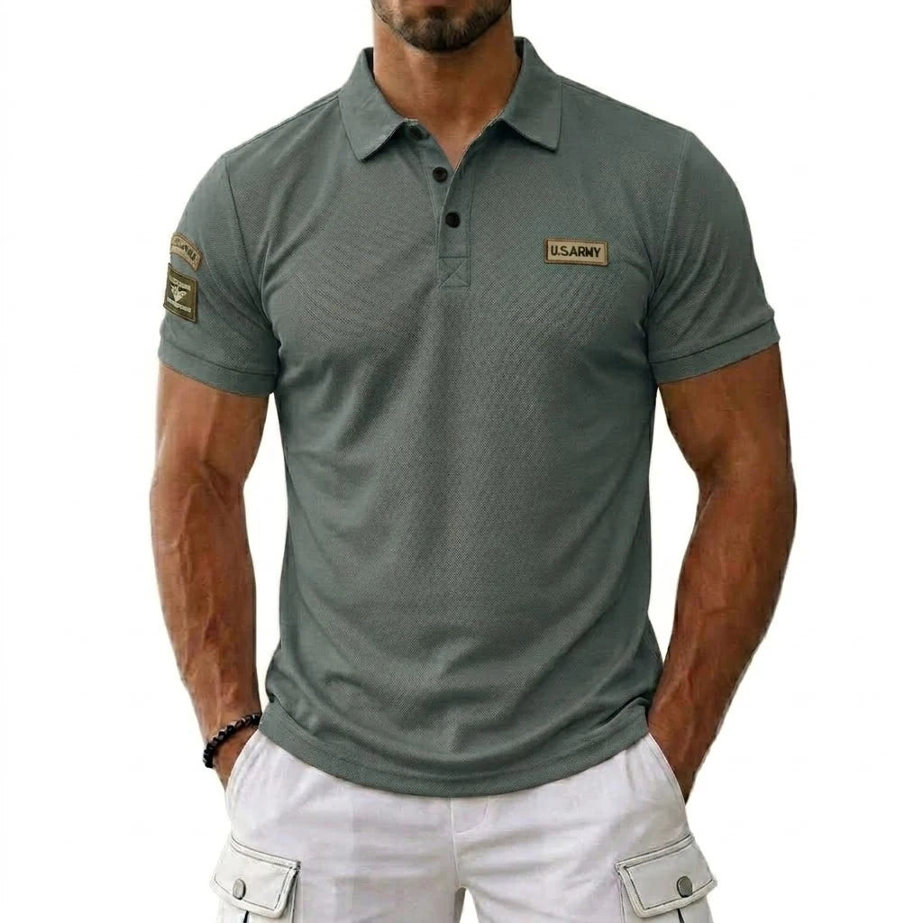 Summer Mens Short Sleeve T-Shirts Lightweight Breathable Polo Shirts for Men Embroidered Gym Luxury Men's Shirts Button Tops