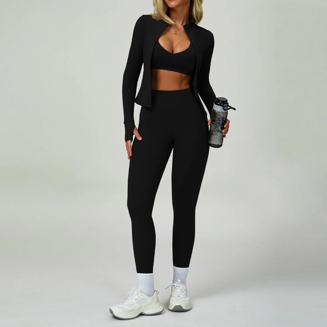 2-3PCS Yoga Suit Women Tracksuit Sports Bra High Waist Leggings Shorts Outfit Gym Set Fitness Push Up Workout Clothes Sportswear - ATFH