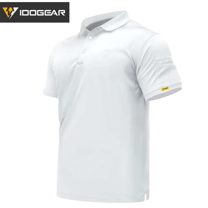 IDOGEAR Tactical Shirt Short Sleeve Quick Dry Golf Shirts Regular Fit T-Shirt with Moisture-Wicking 3113