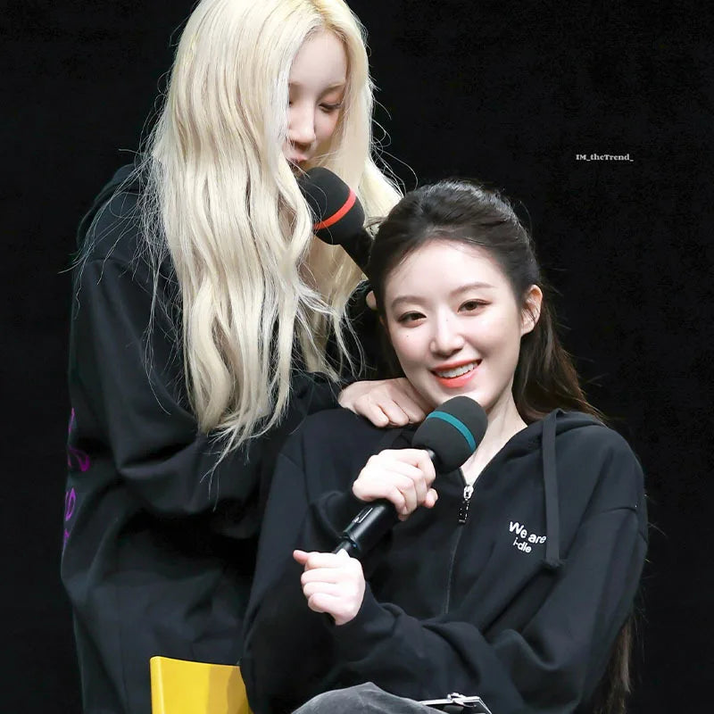 GIDLE Sweatshirt Y2k Fashion GIDLE Album "We Are I-dle" Print Hoodie Women Men Korean Autumn Ziper Coat Kpop Oversized Clothes - ATFH