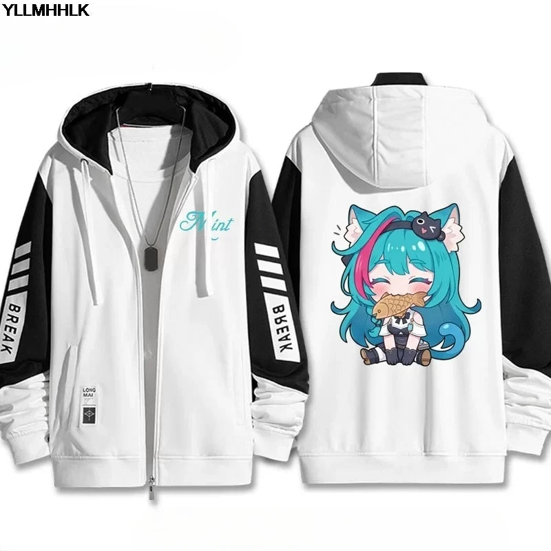 3D Print Anime Neverness To Everness Zip Up Women/Men Hoodie Sweatshirt Mint‌ Nanally‌ Lacrimosa‌ Cosplay Zipper Hooded Jacket