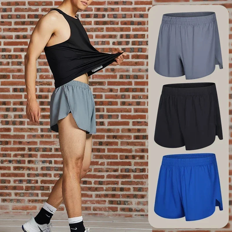 Marathon Running Shorts Lightweight Quick-drying Breathable Moisture-absorbing Men's Fitness Training Three-point Pants Short Tahsi Fashion House