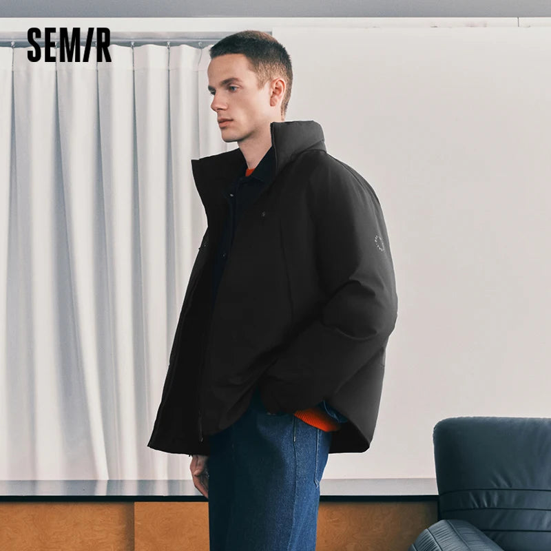 Semir Men Down Jacket Waterproof Windproof Stain Resistant Outdoor Protection 2026 Winter Outdoor Layer Warm Insulation