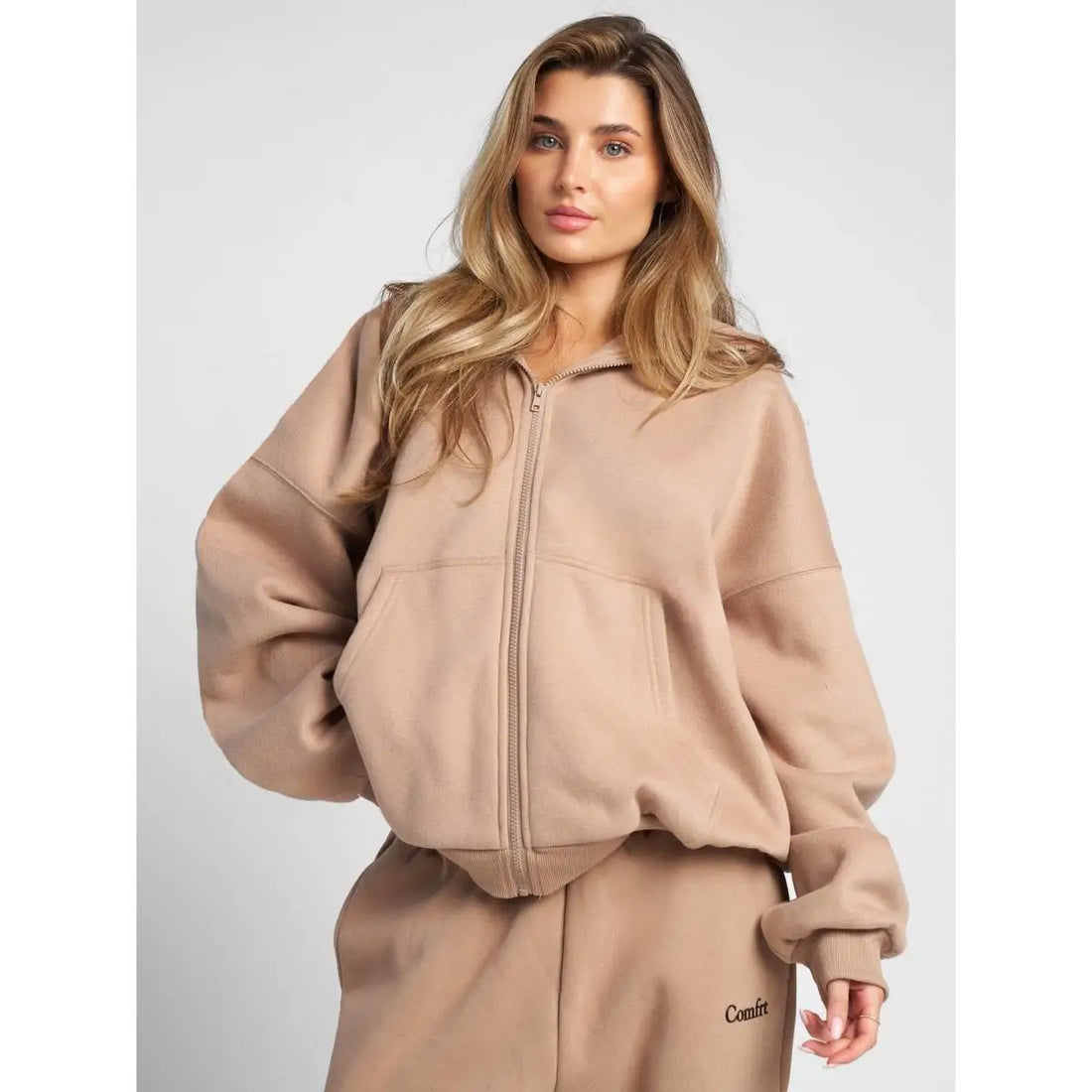 Comfort winter girls Cloud Zip Oversized Hoodie - ATFH