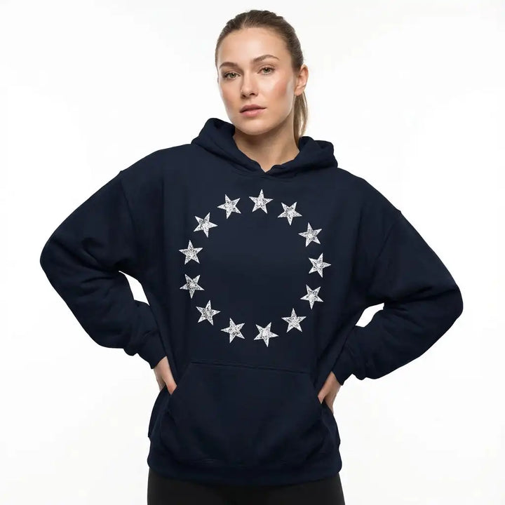 Stars Vintage Pullover Hooded Sweatshirt High-end Luxury hot product Oversized Fleece warm Casual Print Unisex high quality tops - ATFH