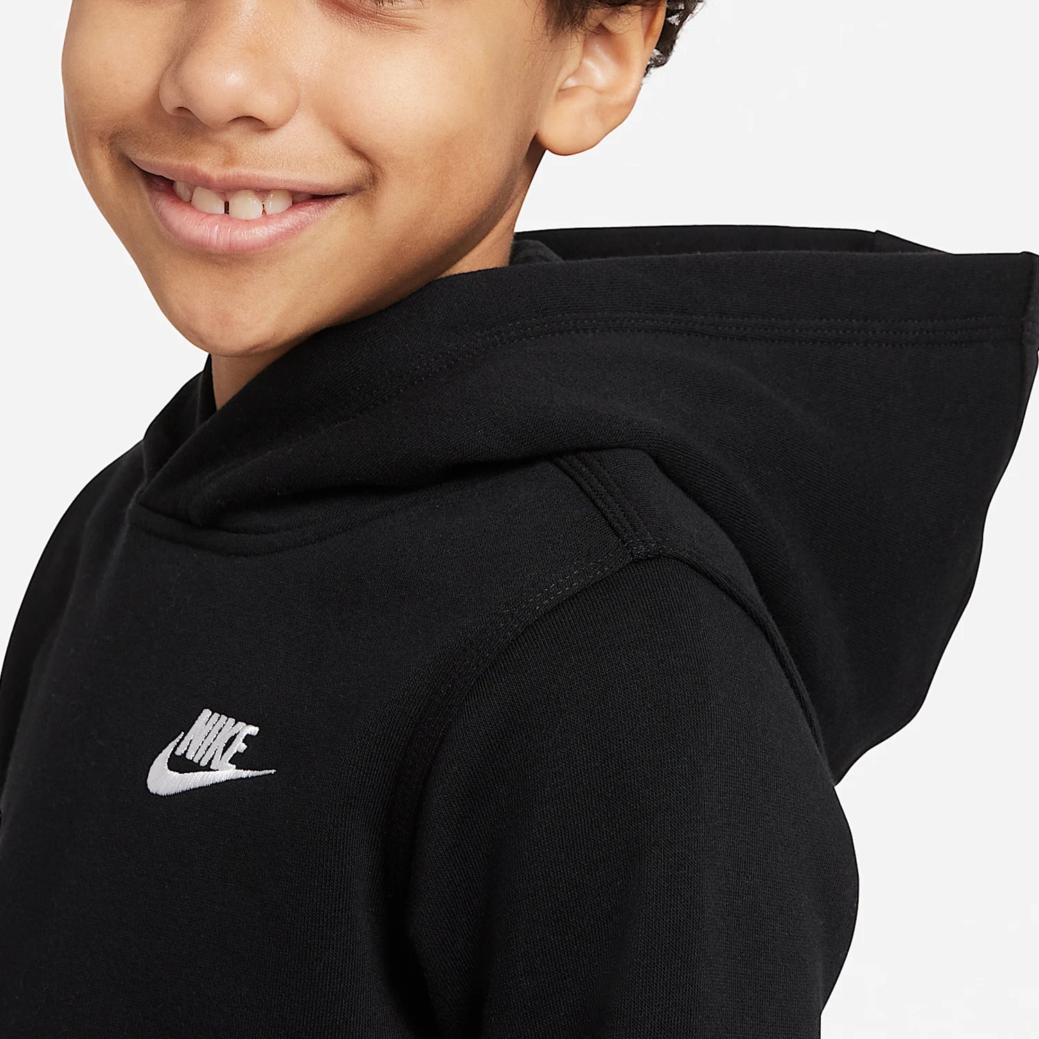 Nike genuine Sportswear Club Big Kids Hooded Loose Hoodie BV3757-011 - ATFH