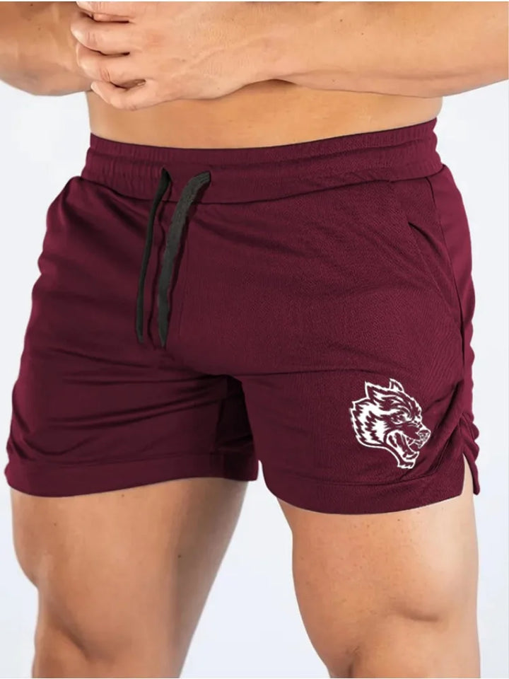 Summer thin mesh sports shorts for men, breathable, trendy, muscle training, three part shorts, running, casual sports shorts