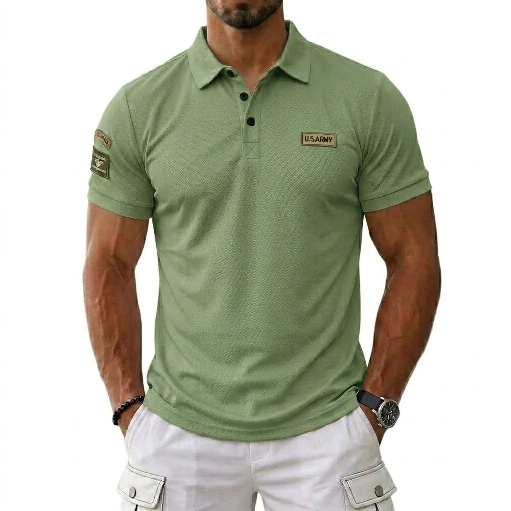 Summer Mens Short Sleeve T-Shirts Lightweight Breathable Polo Shirts for Men Embroidered Gym Luxury Men's Shirts Button Tops