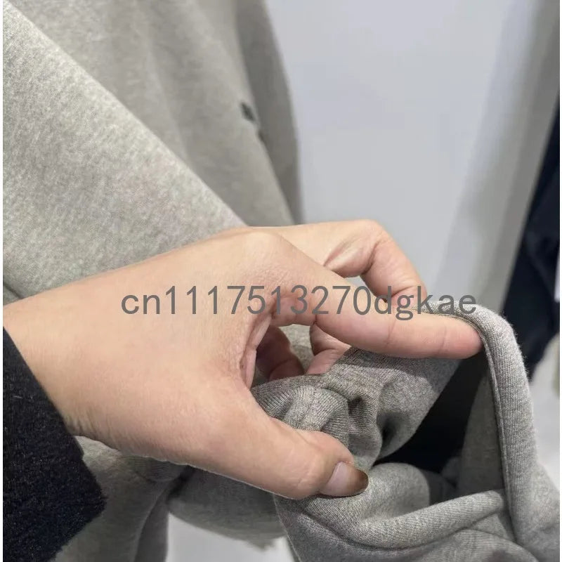 25SS Men's Oversized Hoodies Jogging Set Luxury Design Front and Rear 3D Silicone Letter Hoodie High Street Couple Coat Suit