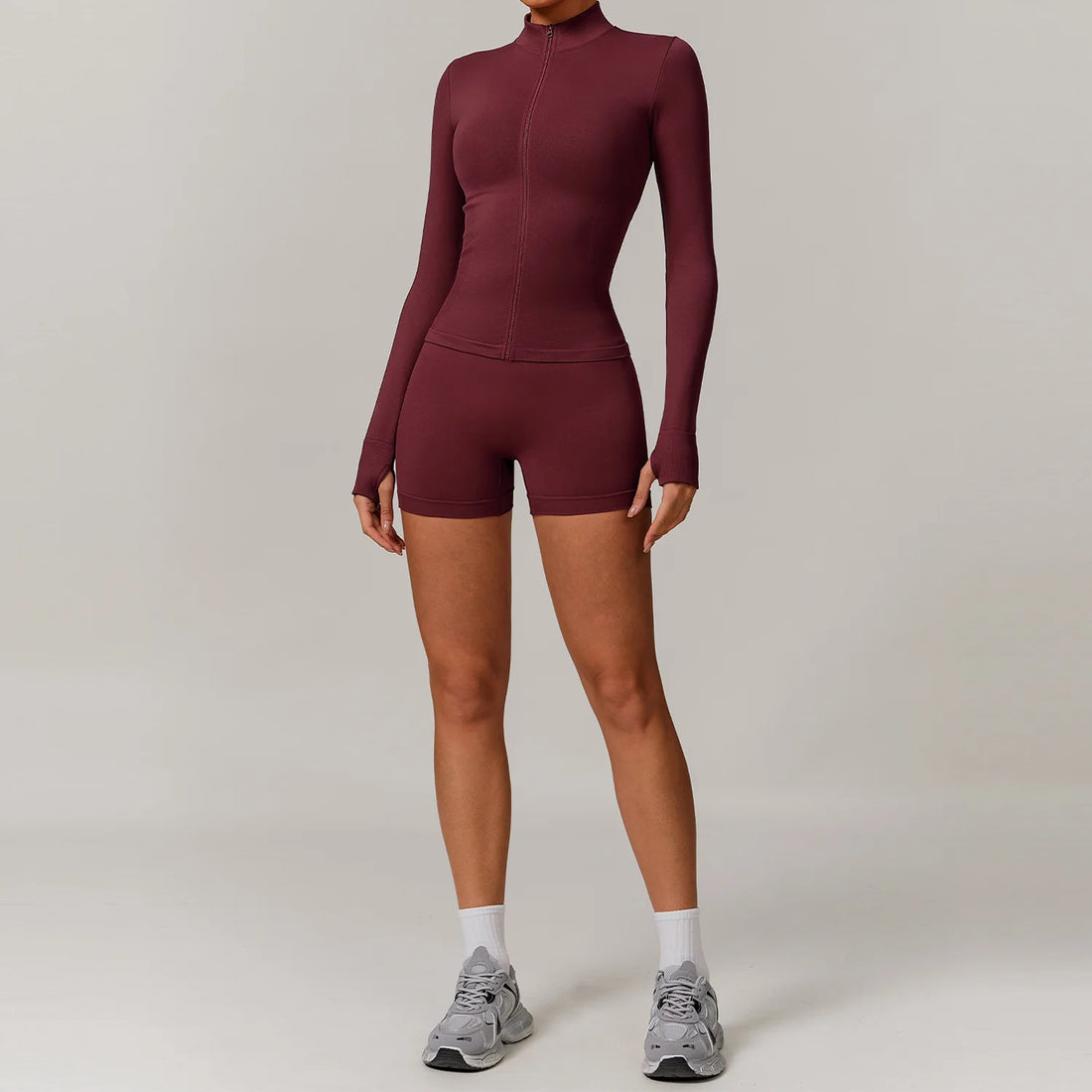 Yoga Set 2/3PCS Gym Clothes Sportswear Yoga Suits For Women Long Sleeve Crop Top Fitness Set Tracksuits Sports Bra Gym Leggings - ATFH