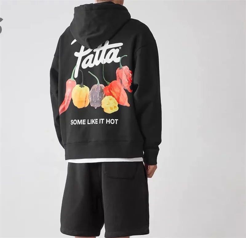 New PATTA Chili Print Hoodie, High-quality Men's and Women's Hoodie - ATFH