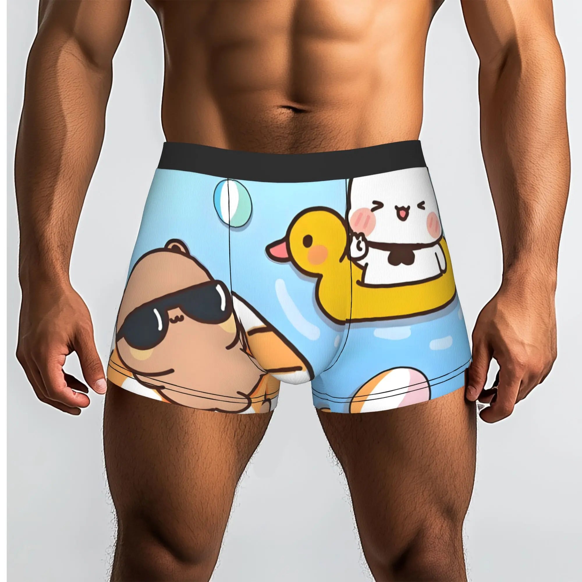 Anime Panda Bubu Dudu Peach And Goma  Boxers Shorts Men Bear Cartoon  Briefs Underwear Funny Underpants
