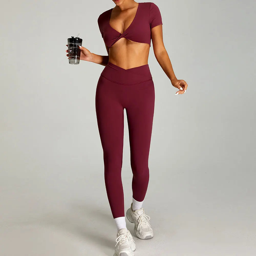 2 Pieces Sportswear Women Yoga Set Gym Clothes Sportswear Yoga Suits Fitness Set Tracksuits Sports Bra Gym Outfits Leggings - ATFH