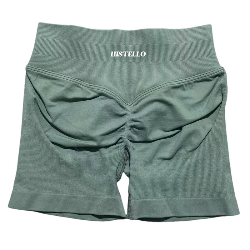 HISTELLO Sports Shorts Df Substitute High Waist Women Yoga Workout Short Seamless Leggings Stretch Fitness Running Gym Shorts Tahsi Fashion House