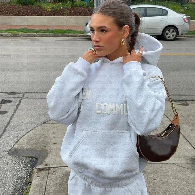 Streetwear Y2K Casual Baggy Sweatpants Drawstring Sports Pants Zipper Cardigan Fashion Digital Print Hooded Men Women Clothing - ATFH