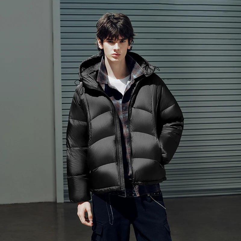 Semir Men Down Jacket Modern Style Outdoor Panel Design Hooded Water Repellent 2026 New Winter Daily Wear Urban Casual Style