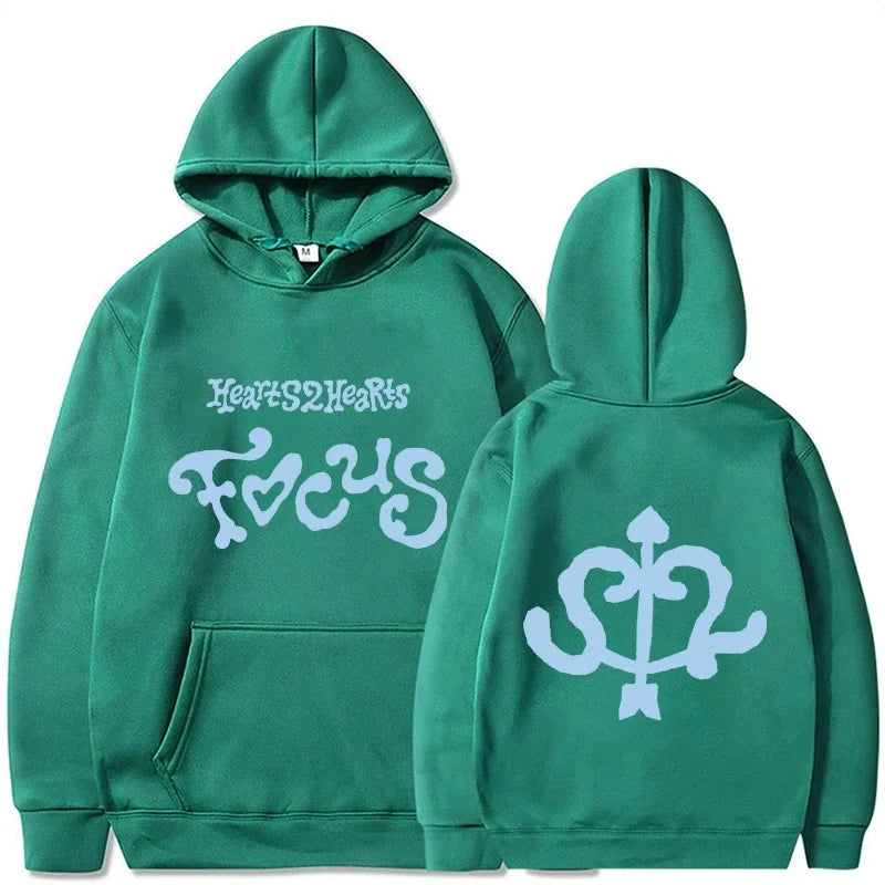 Hearts2Hearts Focus EP Gabriela Graphic Hoodie Men Women Hip Hop Fashion Oversized Streetwear Male Aesthetic Hooded Sweatshirts