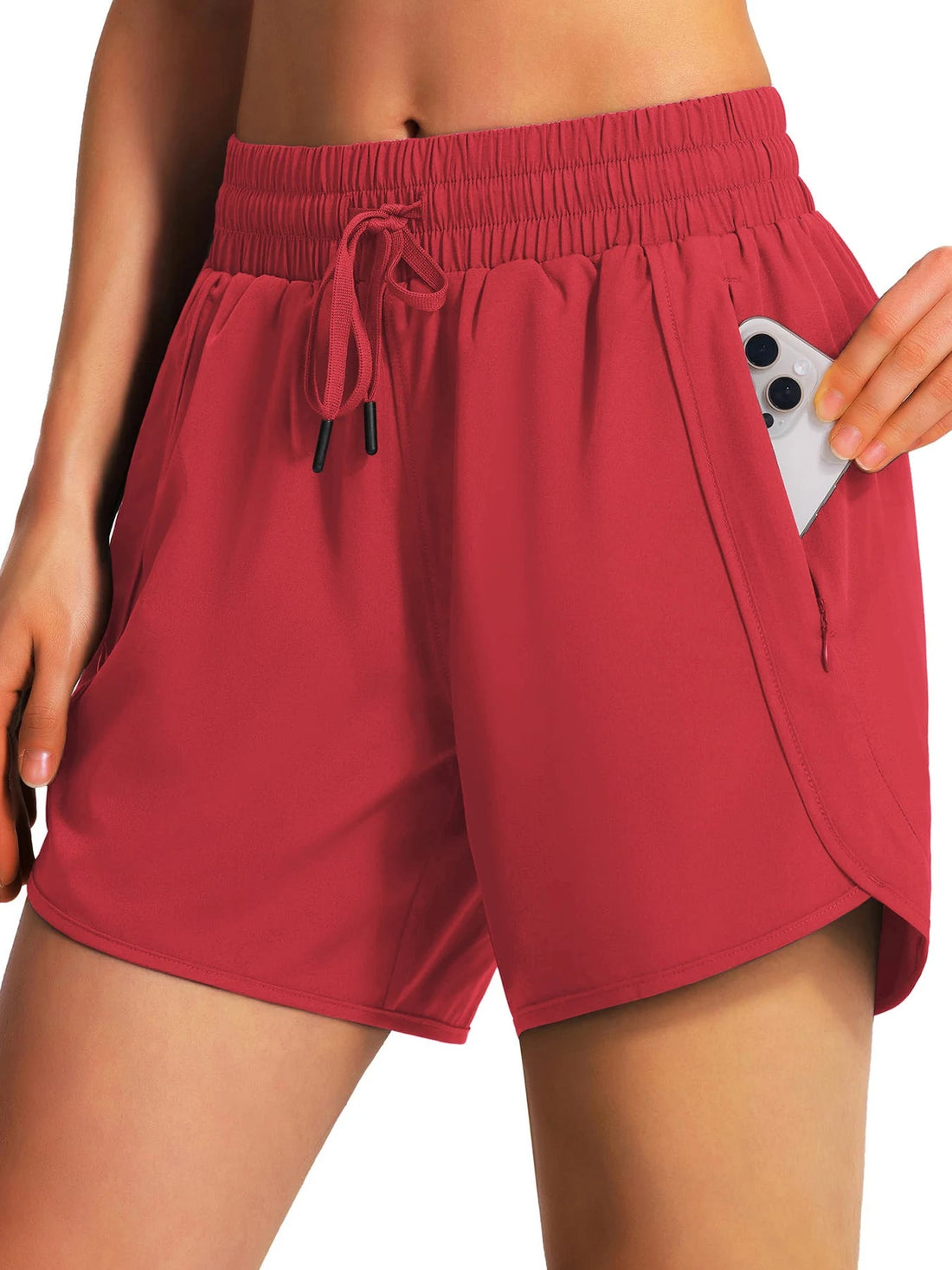 New women's casual sportswear sports running shorts quick-drying lightweight fitness shorts with zipper sports shorts Tahsi Fashion House